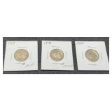 (3) Buffalo Nickels: 1917, 19, 20