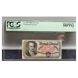 1875 Slab Half Dollar Fractional Currency Note