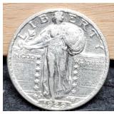 1929-S S. Liberty Quarter XF
