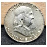1951-D F. Half Dollar AU