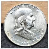 1957-D F. Half Dollar MS