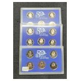 (3) 5 Quarter Proof Sets: 2000, 05, 08