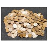 (5) Hundred Wheat Cents 1940-58