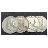 (4) F. Half Dollars: 1950-P&D, 52-P&D