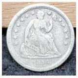 1856 Liberty Seated Half Dime