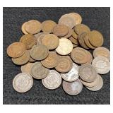 (50) Indian Head Cents