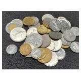 Lot w/ 46 Foreign Coins, Over Half In Canada inc/
