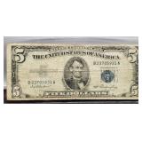 1953 $5 Silver Certificate Note