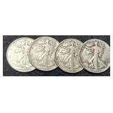 (4) 1943 W. Liberty Half Dollars
