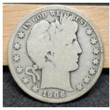 1906 Barber Half Dollar