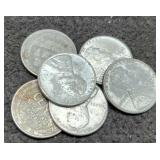 (6) 1943 Steel War Cents