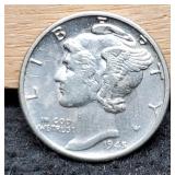 1945 M. Dime Choice AU