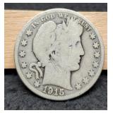 1915-S Barber Half Dollar