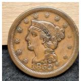 1853 Large Cent VF