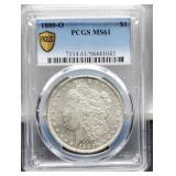 1880-O slab Morgan Dollar PCGS MS61