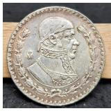 1967 Mexico 1 Peso 10% Silver/16 G