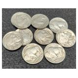 (10) 1936 Full Date Buffalo Nickels