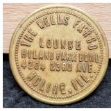 Brass Token "Wells Fargo, Moline, IL"