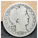 1912-D Barber Half Dollar