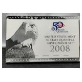 2008 5 Quarter Silver Proof Set