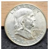 1950-D F. Half Dollar AU