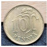 1971 Finland 10 Pennia Unc.