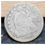 1858 Liberty Seated Half Dime
