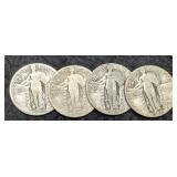 (4) 1926-S S. Liberty Quarters