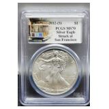 2012-(S) Slab Silver Eagle PCGS MS70