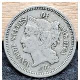 1868 Three Cent