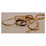 14 K Gold Italy Necklace, Cross & Ring, 4.5 Grams