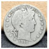 1912-D Barber Half Dollar