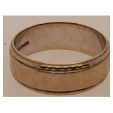 14 K Gold Art Carved Ring Size 10, 6.8 Grams