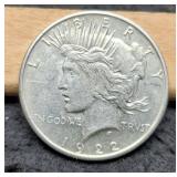 1922-S Peace Dollar AU