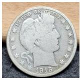 1915-S Barber Half Dollar