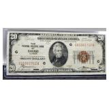1929 $20 National Currency Note Chicago XF