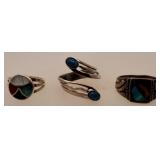 3 Costume Turquoise Rings, Size 6, 7 & 9