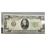 1934 $20 FR Note VF
