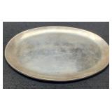 Heavy 9" Sterling Silver Oval Tray, 261.7 Grams