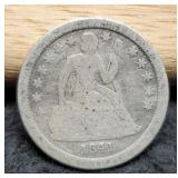 1841-O Liberty Seated Dime VG8