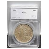 1894 Slab Morgan Dollar SEGS AU50 Key Date