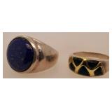 2 Sterling Silver Rings Size 8 & 9, 16.1 Grams