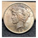 1923-D Peace Dollar AU Toned