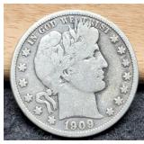 1909 Barber Half Dollar