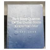 Large Map Album w/ 50 State Quarters