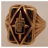 10 K Gold Class Ring Size 9.8, 8 Grams