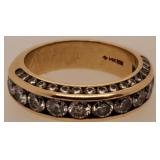 14 K Gold Ring Nice Stones Size 7, 6.5 Grams