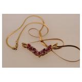 Marked Italy 10 K Gold 15" Necklace w/ Heavy