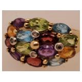 10 K Gold Ring w/ Rinestones Size 7, 3 Grams