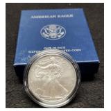 2008-W Proof Silver Eagle w/ Case & COA